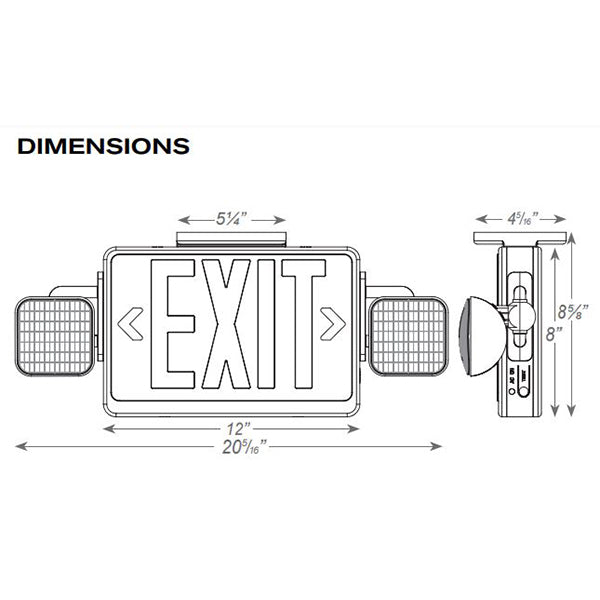 Advantage Environmental Lighting XEM9U All LED Exit & Emergency Combo