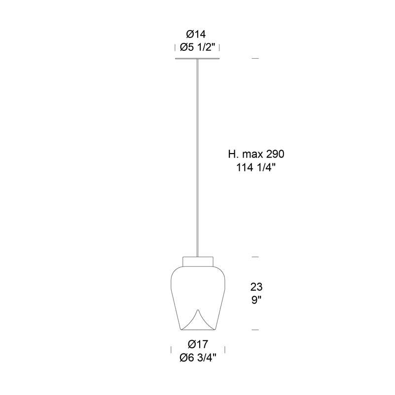 Aella Thin LED Pendant Lamp By Leucos Lighting