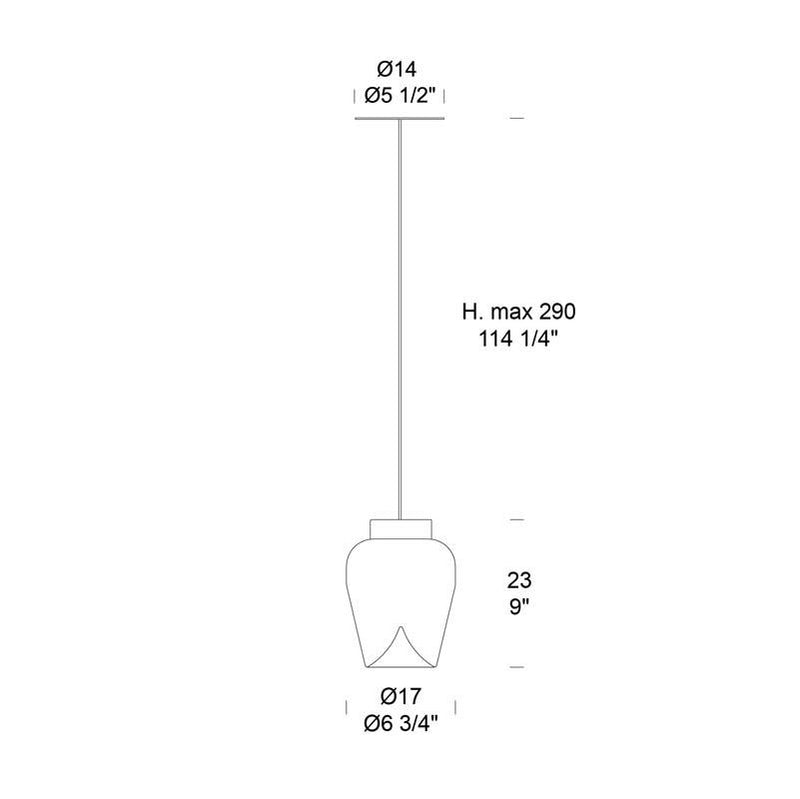 Aella Thin LED Pendant Lamp By Leucos Lighting