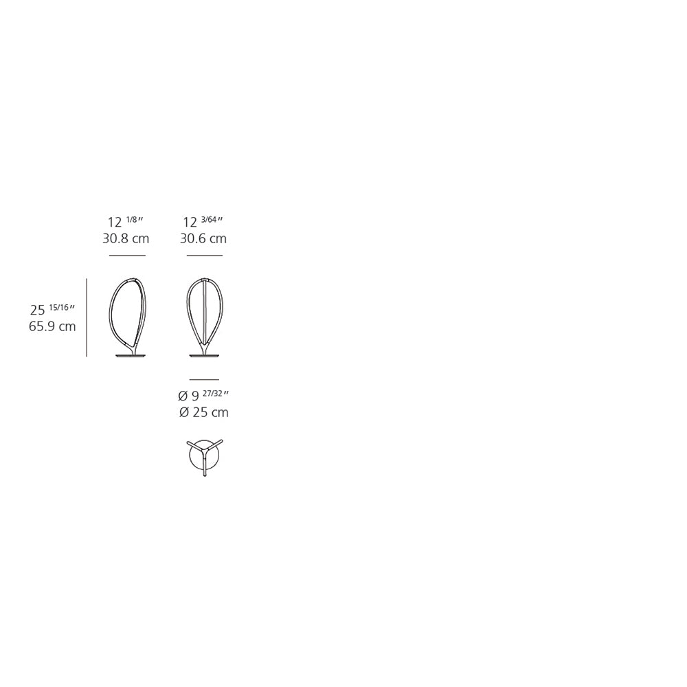 Artemide 155008A Arrival LED 17W Touch Dimmer on Base Table Light