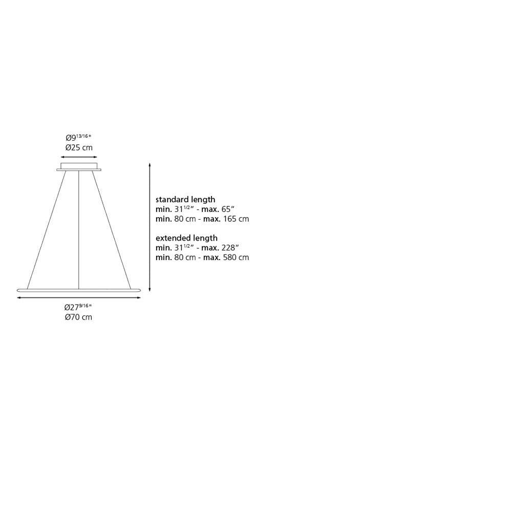 Artemide 1999168A-EXT Discovery Suspension LED 42.5W 30K 90CRI Dimmable 2-Wire Bronze Ext 19Ft Additional Image 1