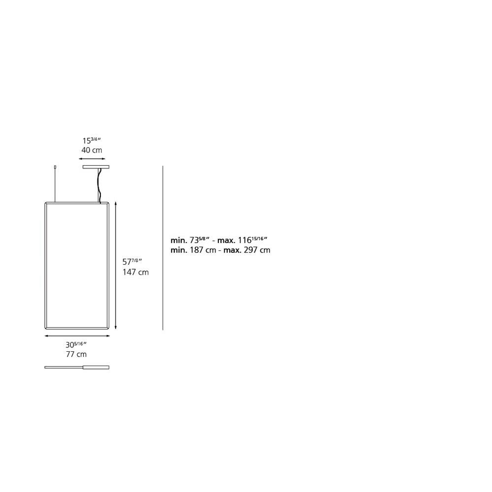 Artemide 20050 Discovery Space 75X150 Suspension LED 47W 90CRI 30K 120V Additional Image 3