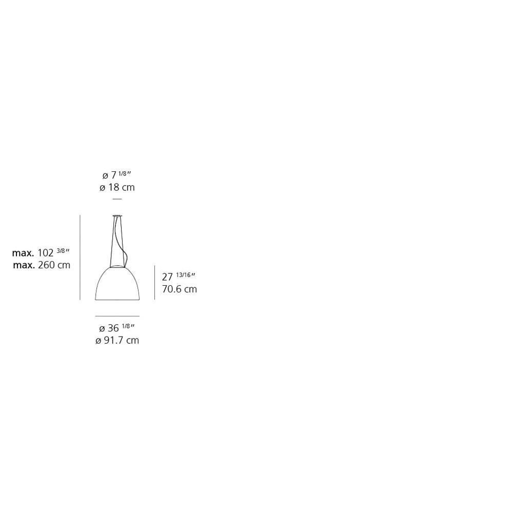 Artemide A2437 Nur 1618 Acoustic Suspension LED 124W 30K 93CRI Dimmable 0-10V Additional Image 4