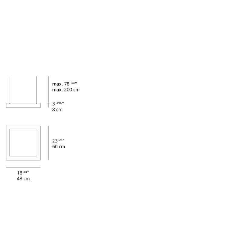 Artemide 1540118A Altrove 80W LED 2-Wire Dimmable Suspension Direct/Indirect Light - Seginus Lighting