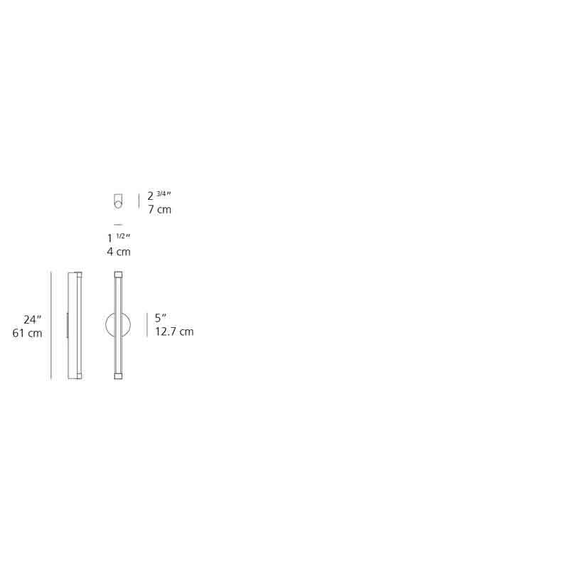 Artemide RD56320 Basic Strip 24 Inch 17W T8 Wall/Ceiling Light - Seginus Lighting