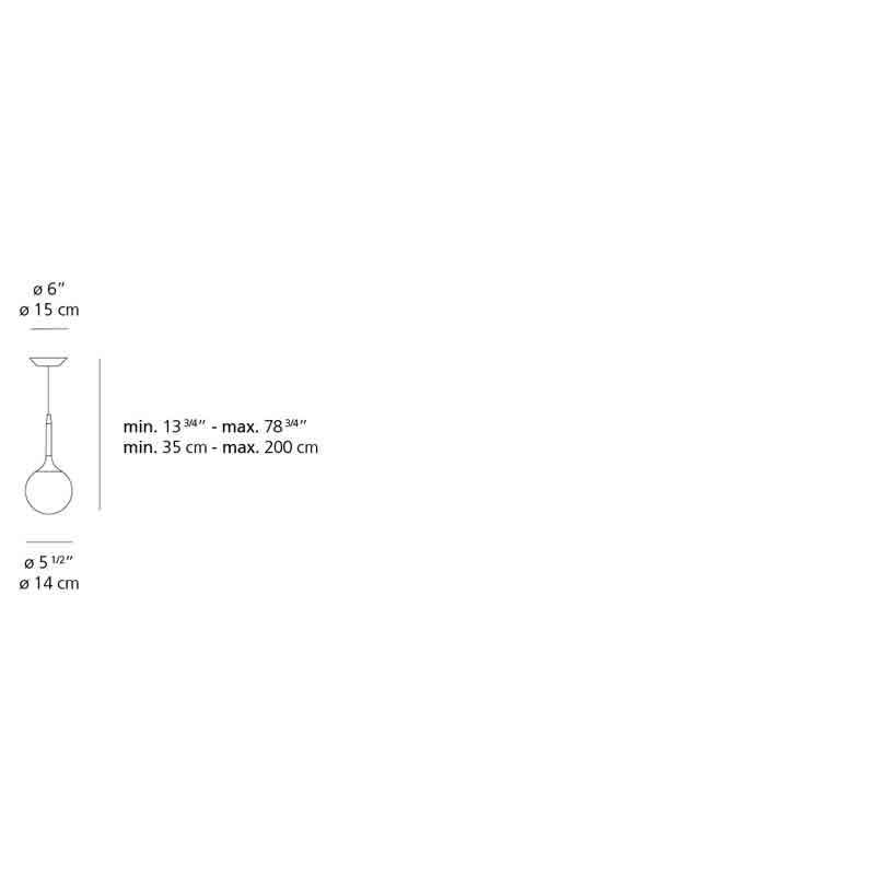 Artemide 1045118A Castore Max 4W E12 White Suspension Light 120V - Seginus Lighting