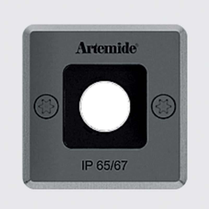 Artemide T4002 Ego 1.5W LED Stainless Steel 55 Outdoor Drive Over Square Light 24V - Seginus Lighting