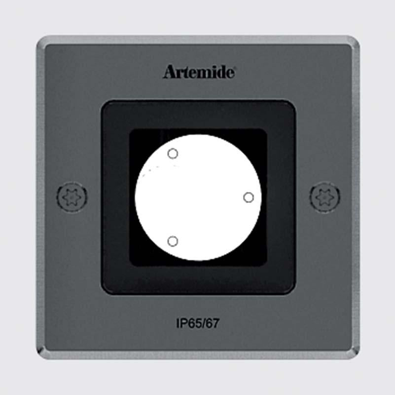 Artemide T4003 Ego 3.5W LED Stainless Steel 90 Outdoor Drive Over Square Light 24V - Seginus Lighting