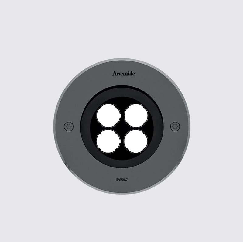 Artemide T4036 Ego 8W LED Stainless Steel 150 Outdoor Drive Over Round Light 120V - Seginus Lighting