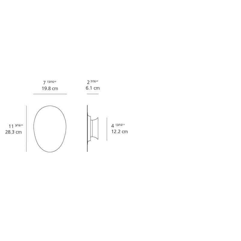 Artemide RDFAK01 Facce Alpha 8W LED 2-Wire Dimmable Wall/Ceiling Light - Seginus Lighting