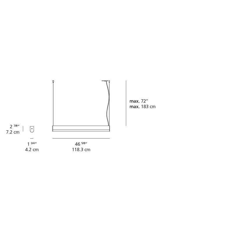 Artemide RDLBCRB9306A Ledbar 2-Wire Dimmable Suspension Round Direct/Indirect LED Light 120V - Seginus Lighting
