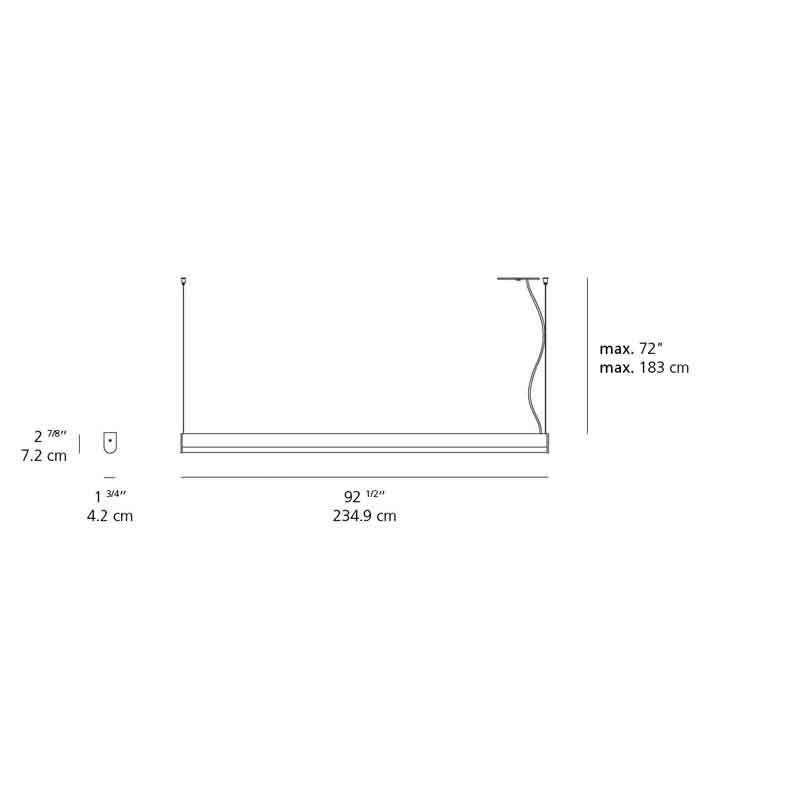Artemide RDLBCRB9306A Ledbar 2-Wire Dimmable Suspension Round Direct/Indirect LED Light 120V - Seginus Lighting