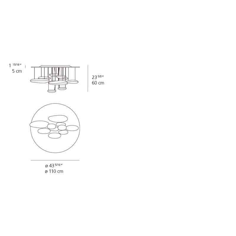 Artemide 1366 Mercury 2-Wire Dimmable LED Ceiling Light - Seginus Lighting