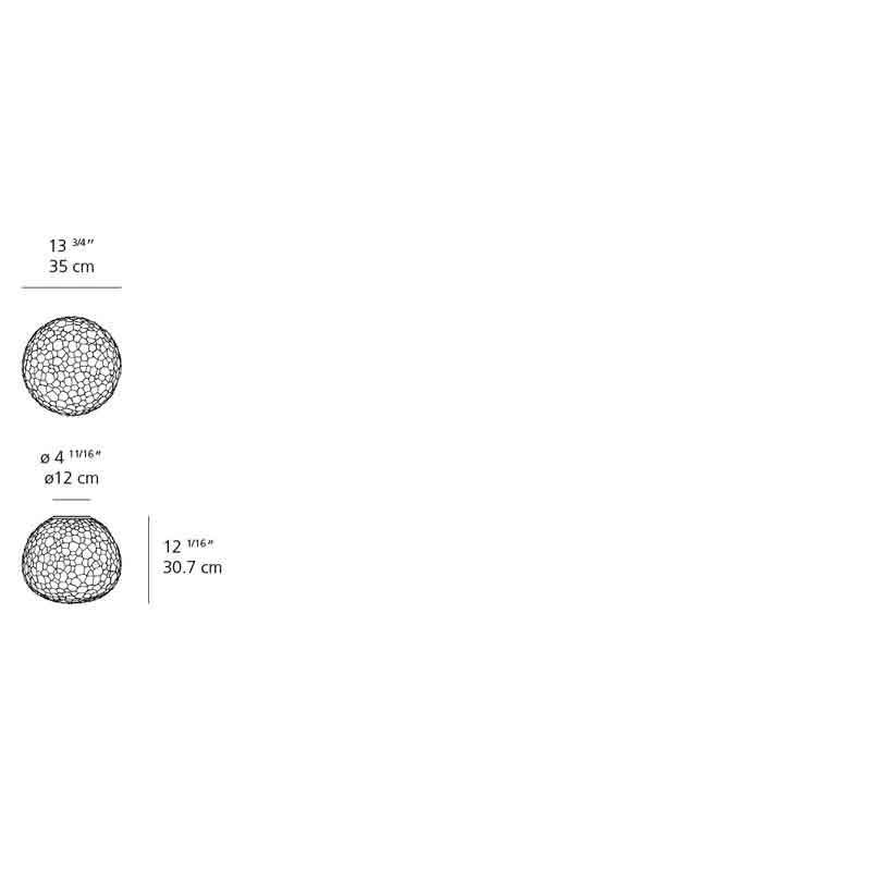 Artemide 1701018A Meteorite Max 150W E26 White 35 Inch Wall/Ceiling Light - Seginus Lighting