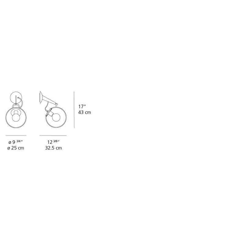 Artemide A0201 Miconos Max 100W E26 Wall Light - Seginus Lighting