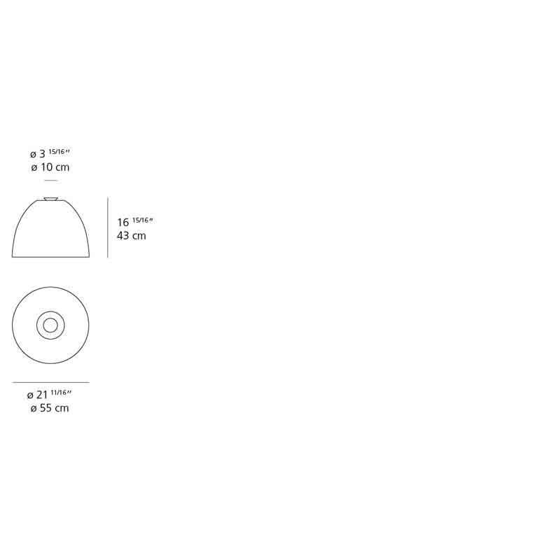 Artemide A2452 Nur Gloss Max 150W E26 Ceiling Light 120V - Seginus Lighting