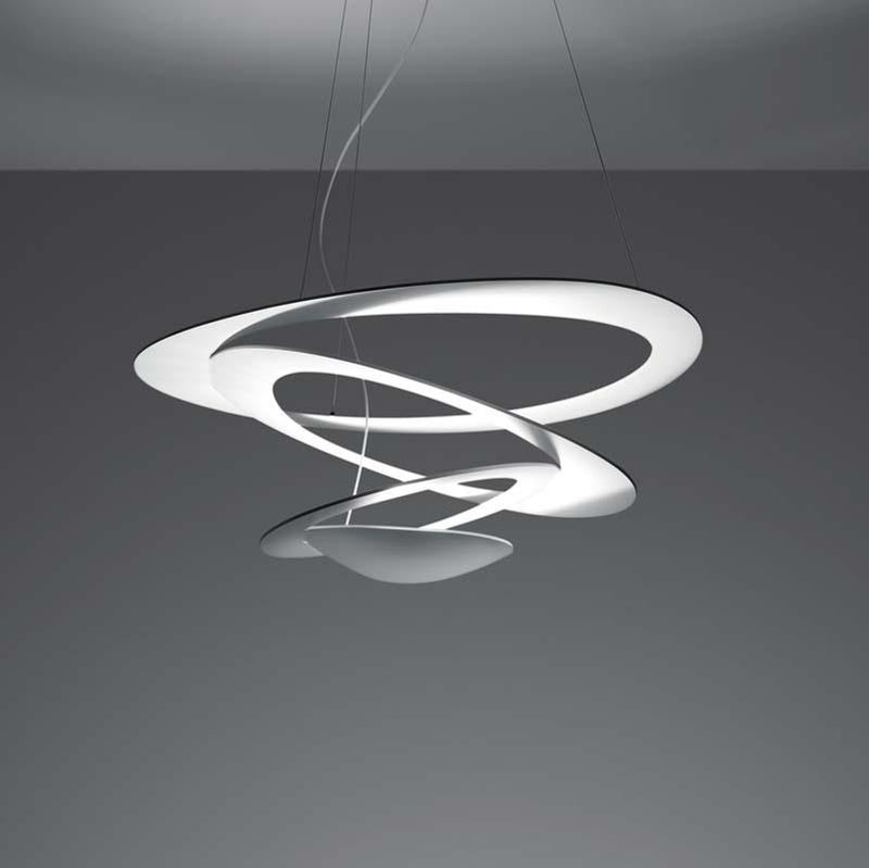 Artemide 1256 Pirce 2-Wire Dimmable 28W LED Mini White Suspension Light - Seginus Lighting