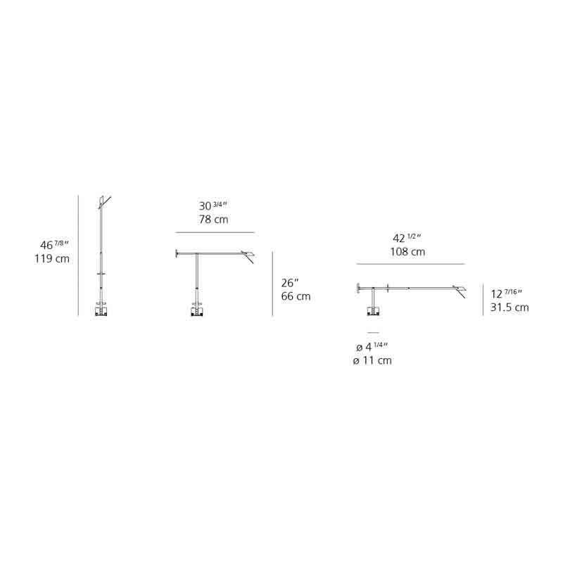 Artemide A0092 Tizio 8W LED Black Classic Table Light - Seginus Lighting