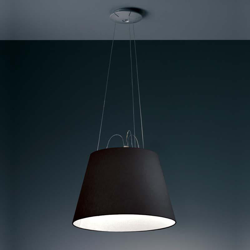 Artemide TLM10 Tolomeo Diffuser Black Mega Suspension Aluminum Light - Seginus Lighting