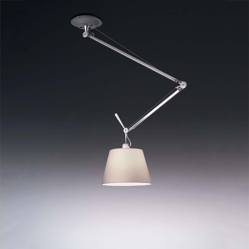 Artemide TOL10100WPOC Tolomeo Max 100W Parchment Off-Center Suspension Light - Seginus Lighting