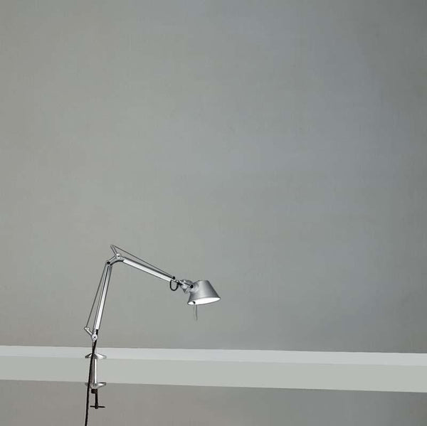 Artemide TOL0091 Tolomeo Micro 8W LED Aluminum Table Light with Clamp - Seginus Lighting