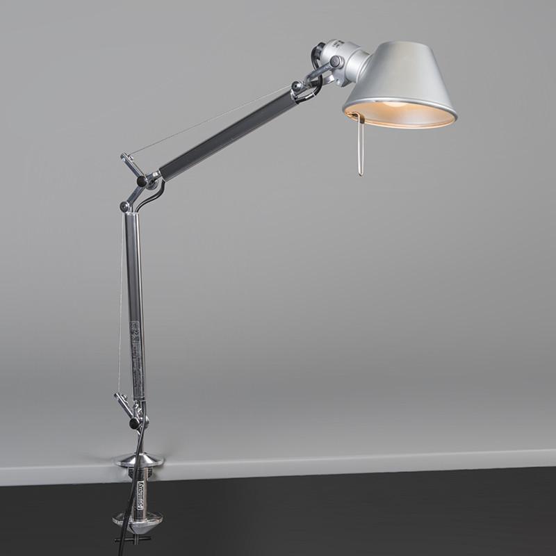 Artemide TOL0095 Tolomeo Micro Max 60W E12 Aluminum Table Light with Clamp - Seginus Lighting