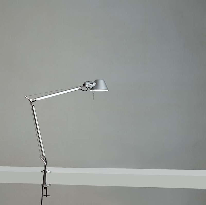 Artemide TOL005 Tolomeo Mini Max 100W E26 Aluminum Table Light with Clamp - Seginus Lighting