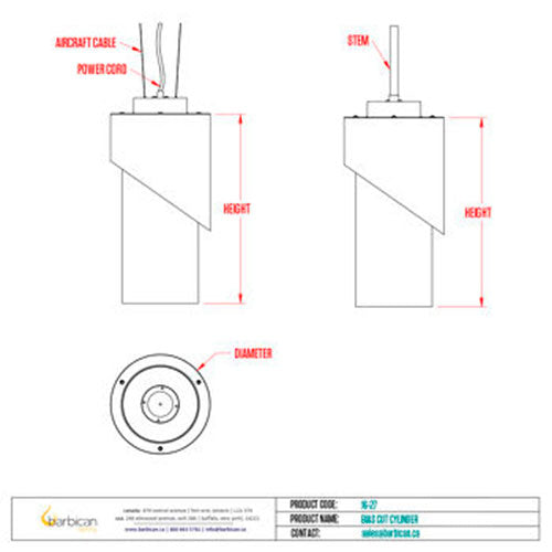 Barbican Lighting Bias-Cut Cylinder
