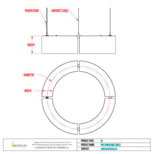 Barbican Lighting Modular Preconfigured Circle