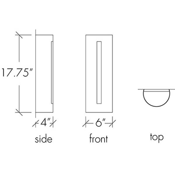 Basics 15342-HM Outdoor Horizontal Mounting Wall Sconce By Ultralights Lighting Additional Image 2