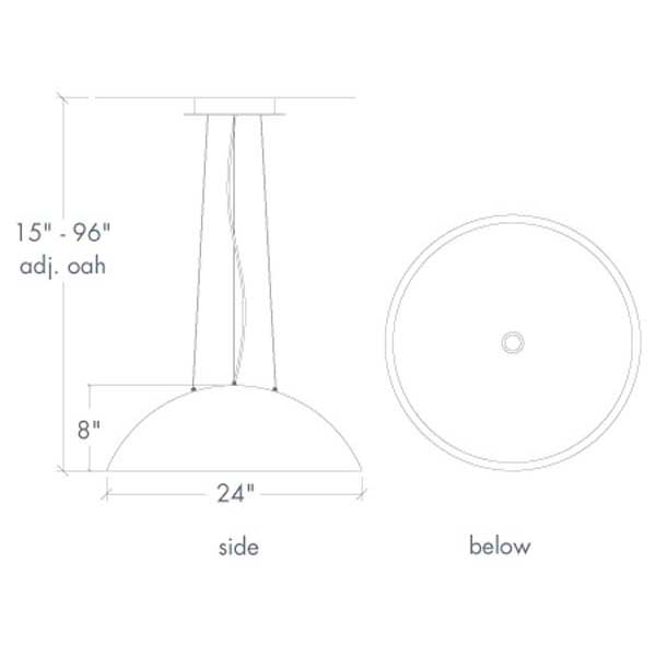 Cirrus 17380-24 Indoor/Outdoor 24 Inch Dark Iron Pendant By Ultralights Lighting Additional Image 2