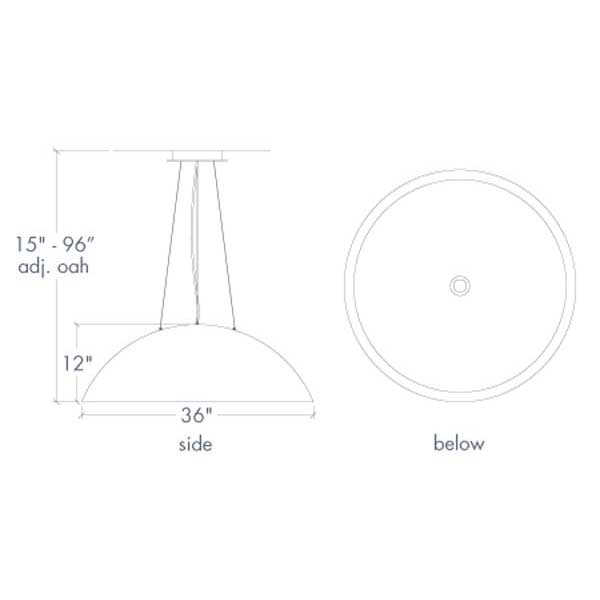 Cirrus 17380-36 Indoor/Outdoor 36 Inch Dark Iron Pendant By Ultralights Lighting Additional Image 2