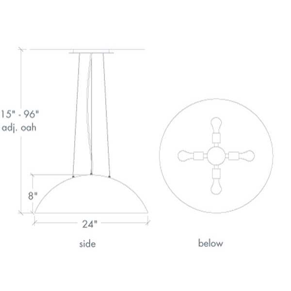 Cirrus 17381-24 Indoor/Outdoor Dark Iron Pendant By Ultralights Lighting Additional Image 1