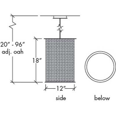 Clarus 14301-CH Indoor/Outdoor Cable Hung Pendant By Ultralights Lighting Additional Image 3