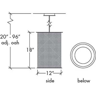 Clarus 14302-CH Indoor/Outdoor Cable Hung Pendant By Ultralights Lighting Additional Image 3