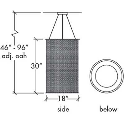 Clarus 14306-CH Indoor/Outdoor Cable Hung Pendant By Ultralights Lighting Additional Image 3