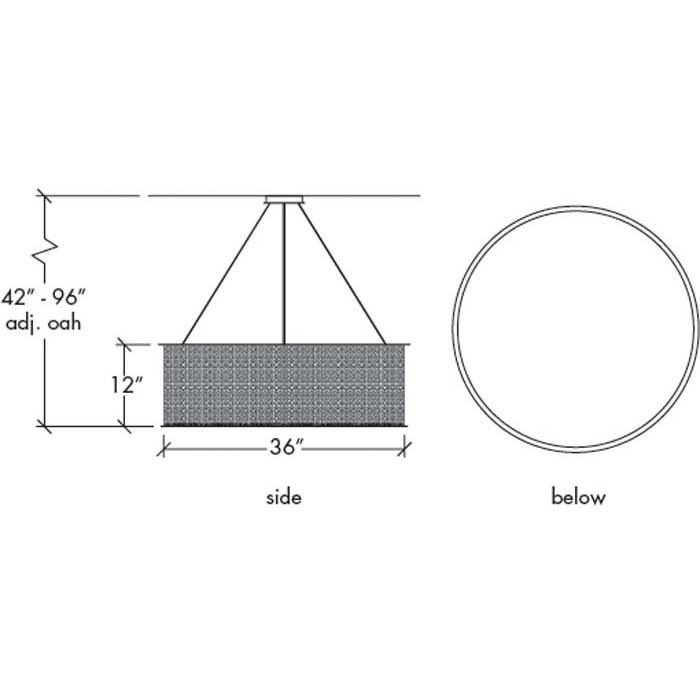 Clarus 14309-CH Indoor/Outdoor Cable Hung Pendant By Ultralights Lighting Additional Image 3