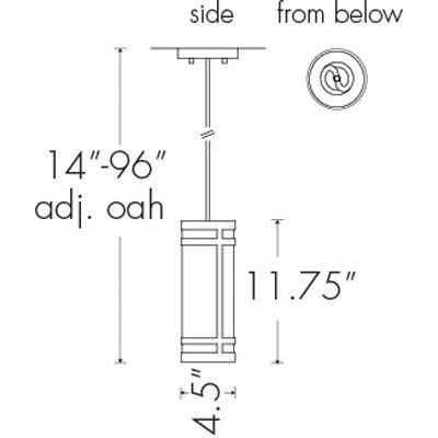 Classics 10187-SFM Indoor/Outdoor Semi Flush Mount Pendant By Ultralights Lighting Additional Image 2