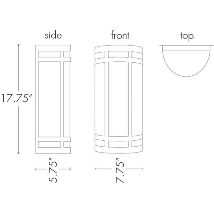 Classics 9133-18 Outdoor Wall Sconce By Ultralights Lighting Additional Image 1