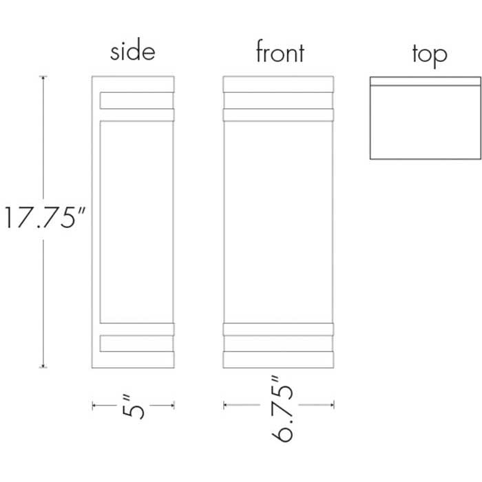 Classics 9236-18-HM Outdoor Horizontal Mounting Wall Sconce By Ultralights Lighting Additional Image 1