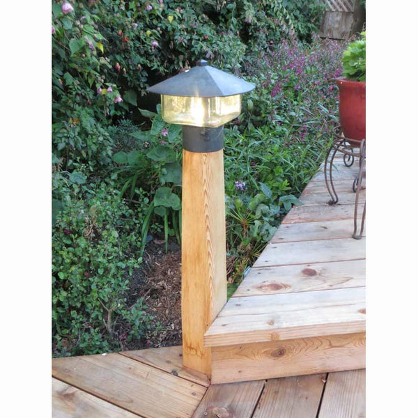 Coe Studios RPGL Garden Lamp Tapered Cedar Post - Seginus Lighting