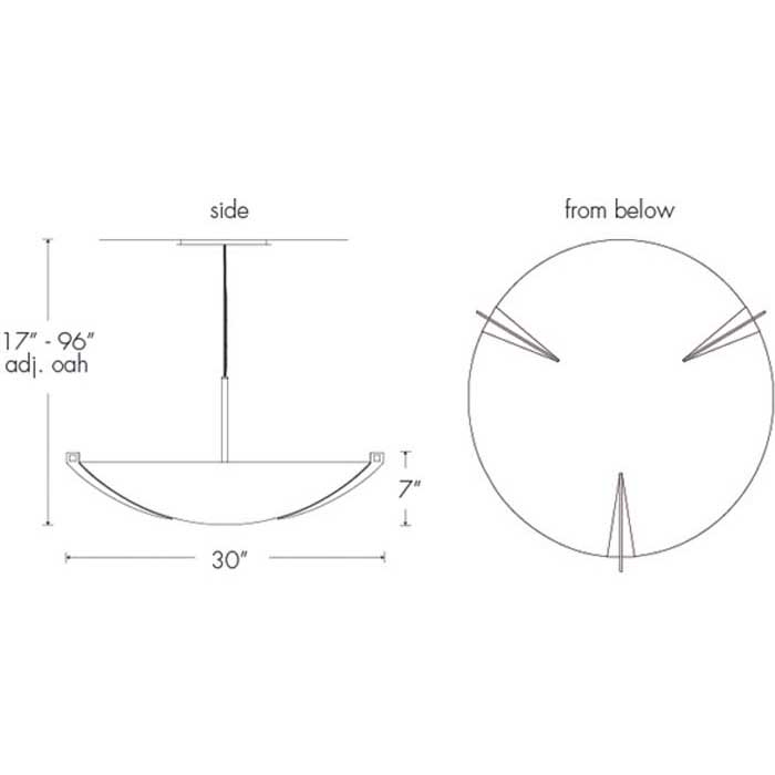 Compass 11202-30-SM Indoor/Outdoor Stem Mount Pendant By Ultralights Lighting Additional Image 1