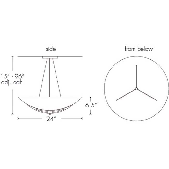 Compass 11203-24-SFM Indoor/Outdoor Semi Flush Mount Pendant By Ultralights Lighting Additional Image 1