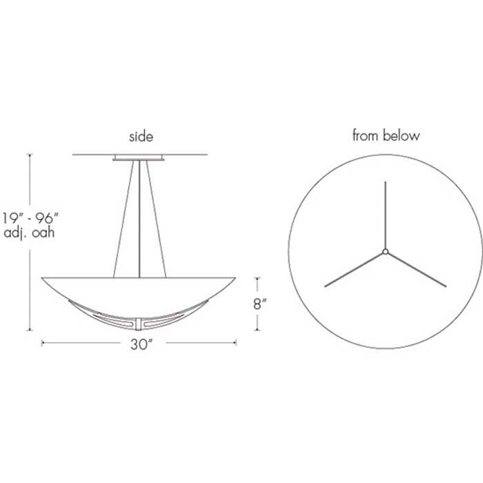Compass 11203-30-SFM Indoor/Outdoor Semi Flush Mount Pendant By Ultralights Lighting Additional Image 1