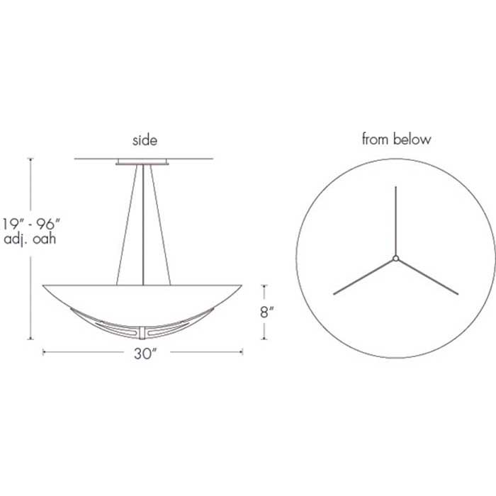 Compass 11203-30-SM Indoor/Outdoor Stem Mount Pendant By Ultralights Lighting Additional Image 1