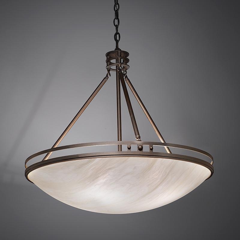 Compass 9924-24-SFM Indoor/Outdoor Semi Flush Mount Pendant By Ultralights Lighting