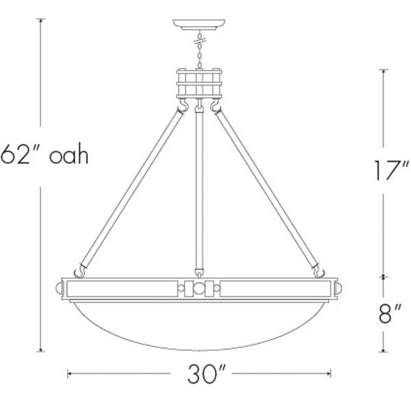 Compass 9924-30-CH Indoor/Outdoor Chain Hung Pendant By Ultralights Lighting Additional Image 1