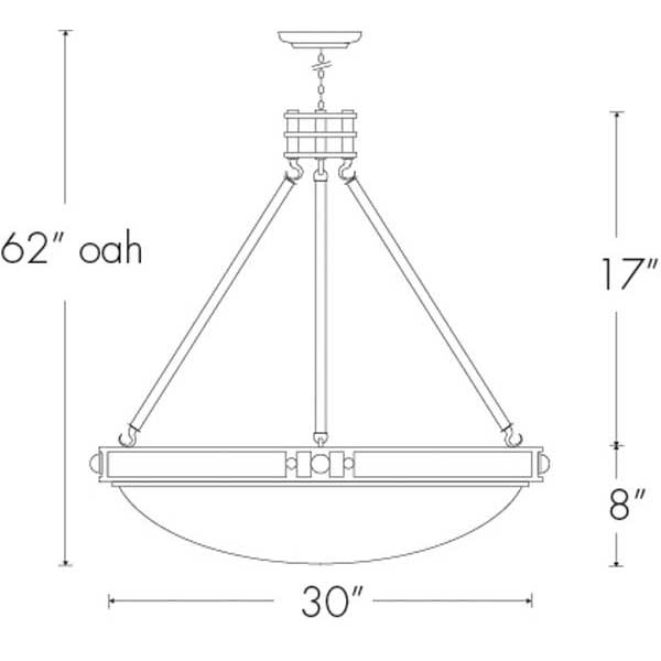 Compass 9924-30-SFM Indoor/Outdoor Semi Flush Mount Pendant By Ultralights Lighting Additional Image 1