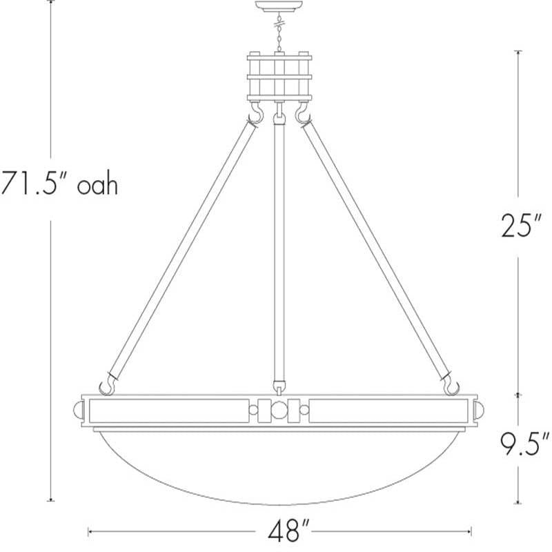 Compass 9924-48-SM Indoor/Outdoor Stem Mount Pendant By Ultralights Lighting Additional Image 1