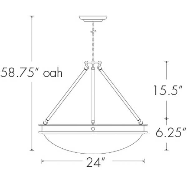 Compass 9925-24-SM Indoor/Outdoor Stem Mount Pendant By Ultralights Lighting Additional Image 1